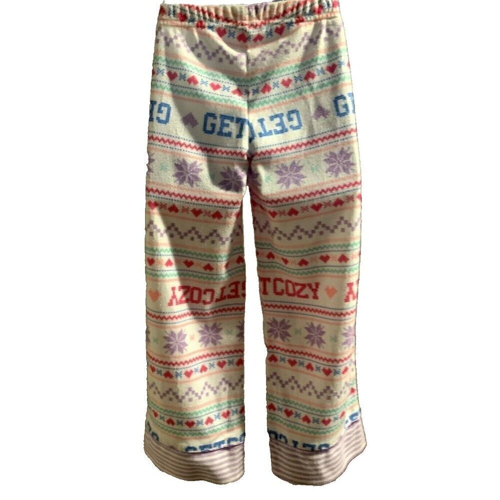 SO Girls Micro Fleece Pajama Pants Size 4 Multicolor Snowflakes